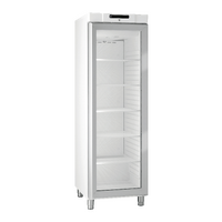 G+ COMPACT GR400 GWR L1 4W1WW White Glass Door Refrigerator
